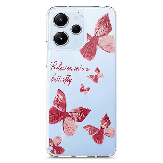 Xiaomi Redmi 12 Cover - O'Nation Butterfly Dreams Series 2 - Clear Phone Case - Soft Silicon Borders