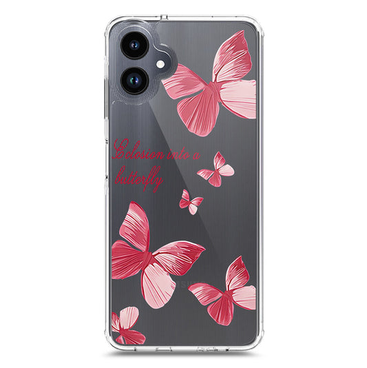 Samsung Galaxy A06 Cover - O'Nation Butterfly Dreams Series 2 - Clear Phone Case - Soft Silicon Borders