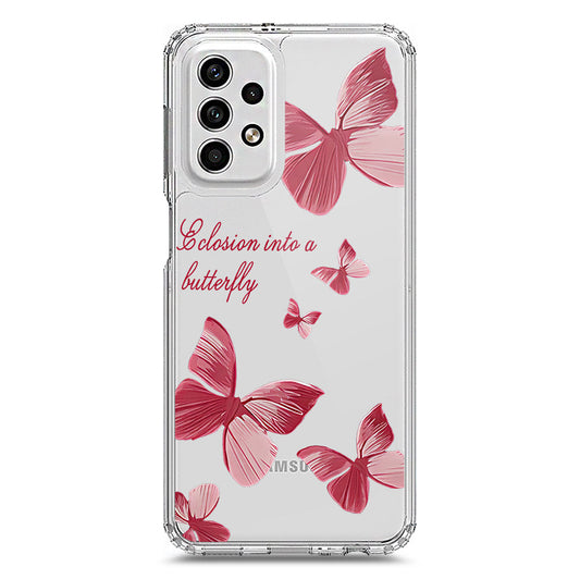 Samsung Galaxy A23 5G Cover - O'Nation Butterfly Dreams Series 2 - Clear Phone Case - Soft Silicon Borders