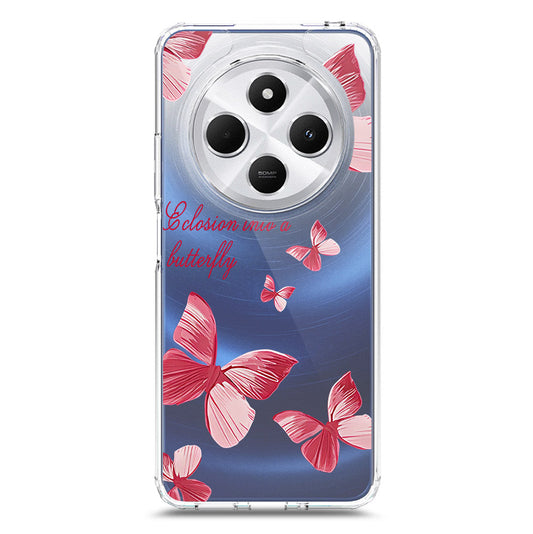 Xiaomi Redmi 14C Cover - O'Nation Butterfly Dreams Series 2 - Clear Phone Case - Soft Silicon Borders