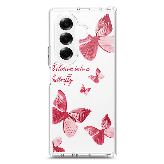 Samsung Galaxy Z Fold 7 Cover - O'Nation Butterfly Dreams Series 2 - Clear Phone Case - Soft Silicon Borders
