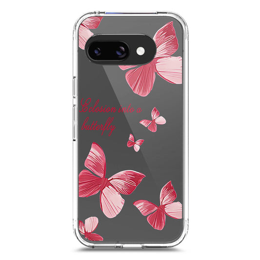 Google Pixel 9a Cover - O'Nation Butterfly Dreams Series 2 - Clear Phone Case - Soft Silicon Borders