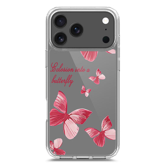 iPhone 17 Pro Max Cover - O'Nation Butterfly Dreams Series 2 - Clear Phone Case - Soft Silicon Borders