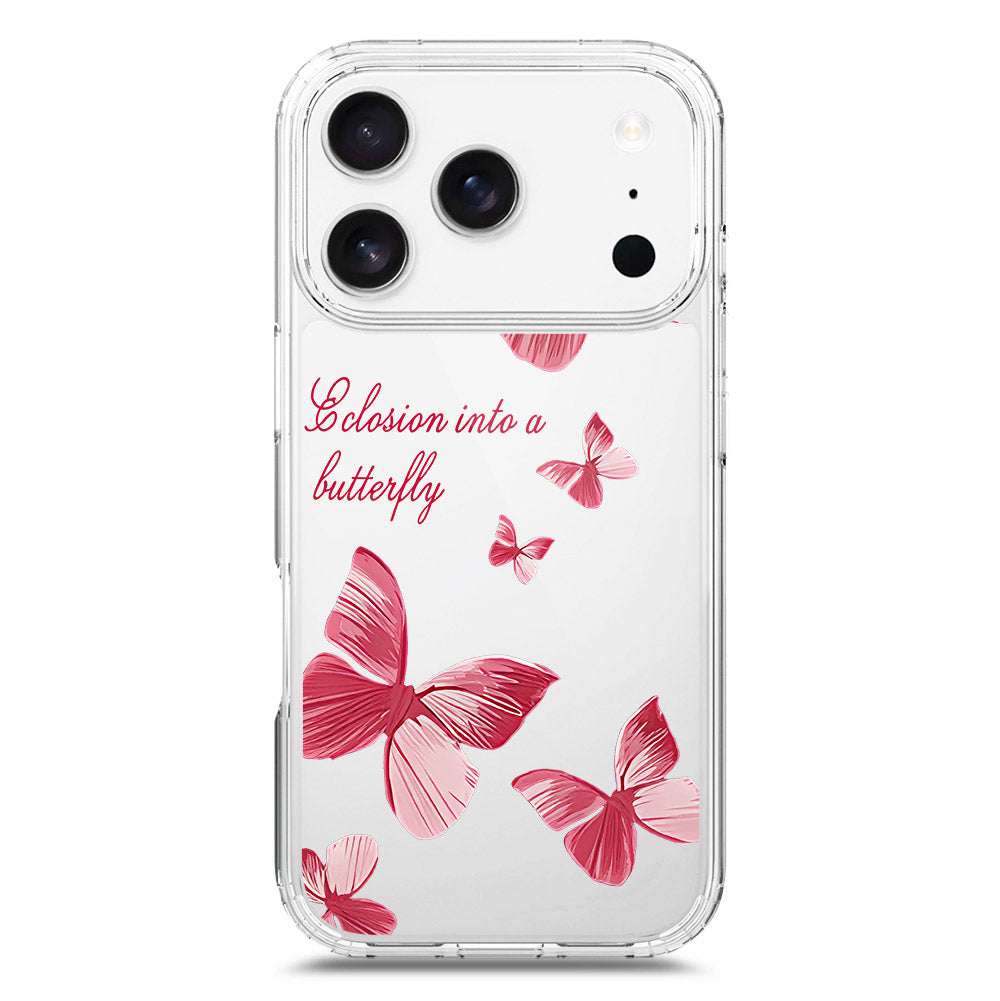 iPhone 17 Pro Cover - O'Nation Butterfly Dreams Series 2 - Clear Phone Case - Soft Silicon Borders
