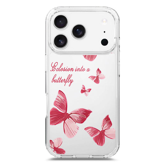 iPhone 17 Pro Cover - O'Nation Butterfly Dreams Series 2 - Clear Phone Case - Soft Silicon Borders