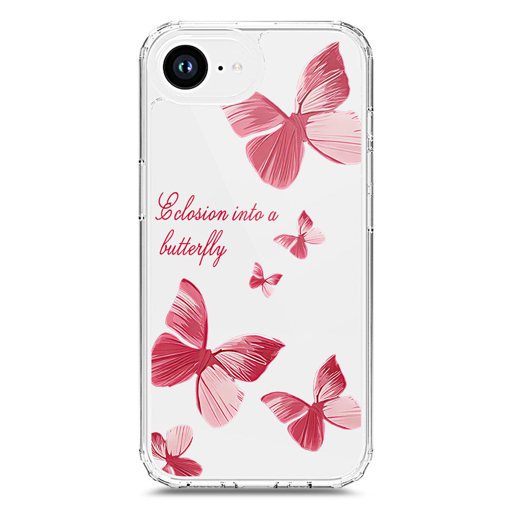 iPhone 16e Cover - O'Nation Butterfly Dreams Series 2 - Clear Phone Case - Soft Silicon Borders