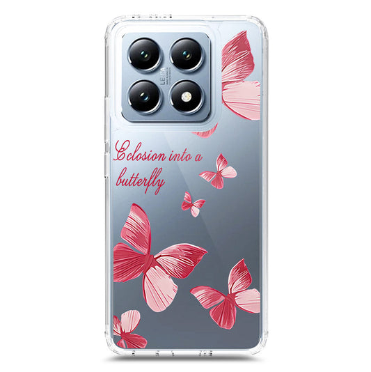 Xiaomi 14T Cover - O'Nation Butterfly Dreams Series 2 - Clear Phone Case - Soft Silicon Borders
