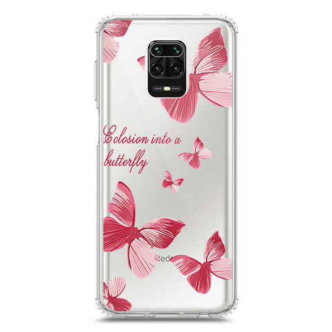 Xiaomi Redmi Note 9 Pro Max Cover - O'Nation Butterfly Dreams Series 2 - Clear Phone Case - Soft Silicon Borders