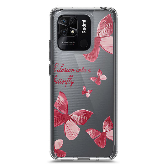 Xiaomi Redmi 10C Cover - O'Nation Butterfly Dreams Series 2 - Clear Phone Case - Soft Silicon Borders