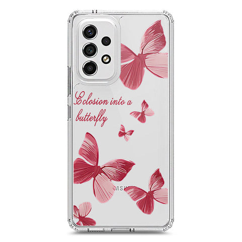 Samsung Galaxy A53 5G Cover - O'Nation Butterfly Dreams Series 2 - Clear Phone Case - Soft Silicon Borders