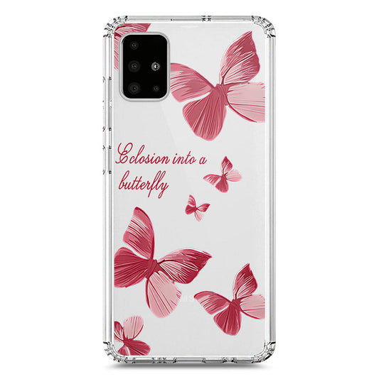 Samsung Galaxy A71 Cover - O'Nation Butterfly Dreams Series 2 - Clear Phone Case - Soft Silicon Borders