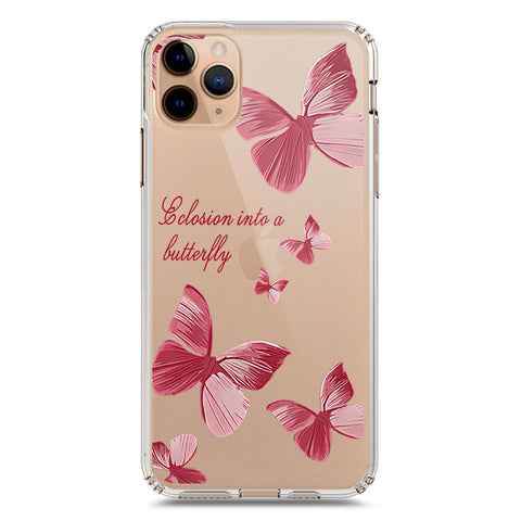 iPhone 11 Pro Max Cover - O'Nation Butterfly Dreams Series 2 - Clear Phone Case - Soft Silicon Borders