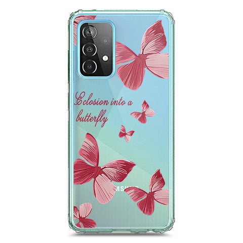 Samsung Galaxy A72 Cover - O'Nation Butterfly Dreams Series 2 - Clear Phone Case - Soft Silicon Borders