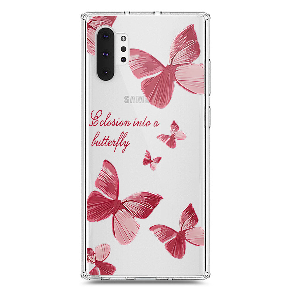 Samsung Galaxy Note 10 Plus Cover - O'Nation Butterfly Dreams Series 2 - Clear Phone Case - Soft Silicon Borders