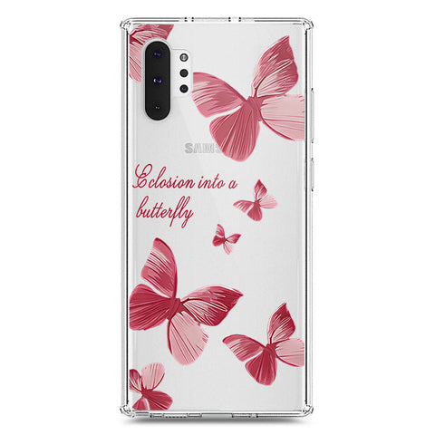 Samsung Galaxy Note 10 Plus Cover - O'Nation Butterfly Dreams Series 2 - Clear Phone Case - Soft Silicon Borders