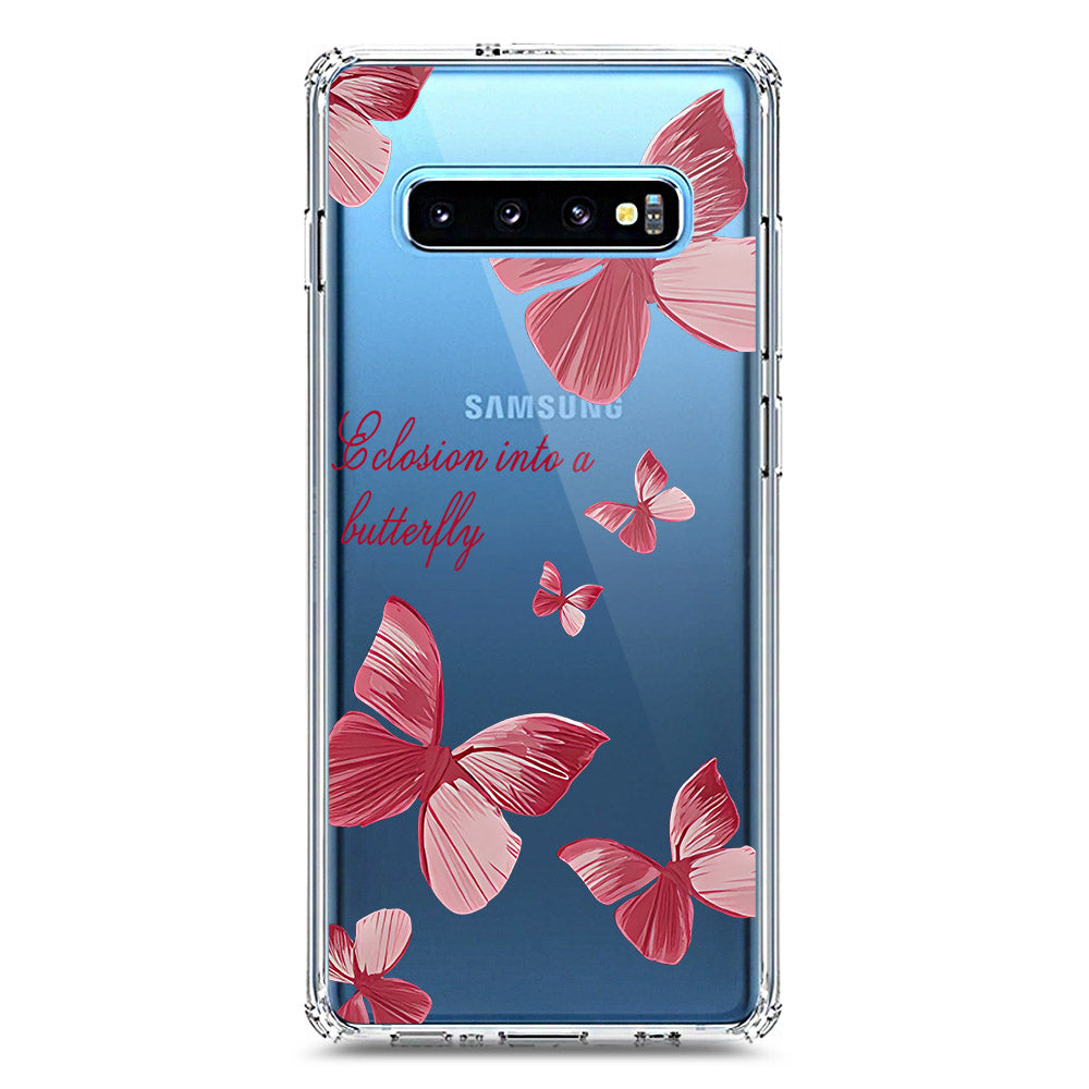 Samsung Galaxy S10 Plus Cover - O'Nation Butterfly Dreams Series 2 - Clear Phone Case - Soft Silicon Borders