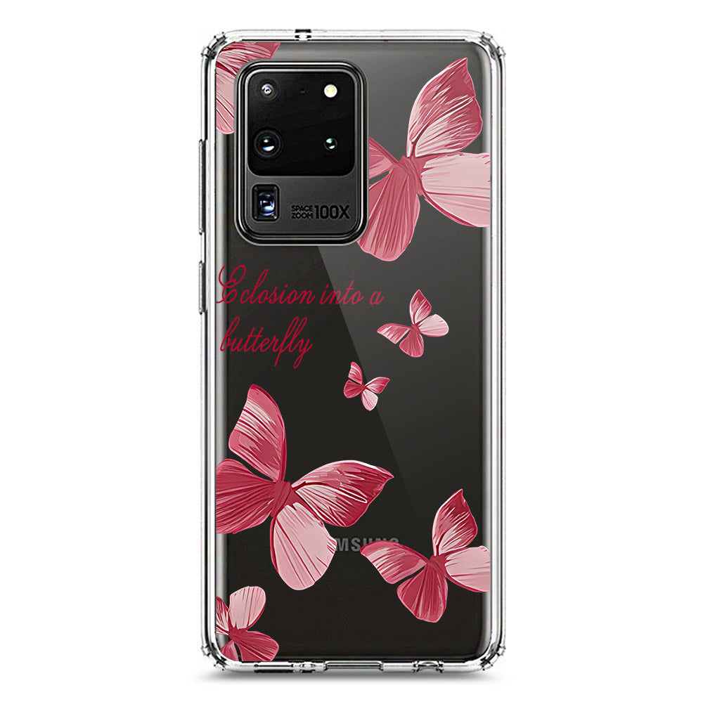 Samsung Galaxy S20 Ultra Cover - O'Nation Butterfly Dreams Series 2 - Clear Phone Case - Soft Silicon Borders