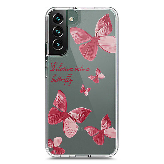 Samsung Galaxy S22 Plus 5G Cover - O'Nation Butterfly Dreams Series 2 - Clear Phone Case - Soft Silicon Borders