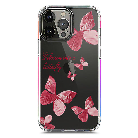iPhone 13 Pro Max Cover - O'Nation Butterfly Dreams Series 2 - Clear Phone Case - Soft Silicon Borders