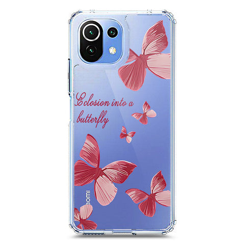 Xiaomi Mi 11 Lite 5G Cover - O'Nation Butterfly Dreams Series 2 - Clear Phone Case - Soft Silicon Borders