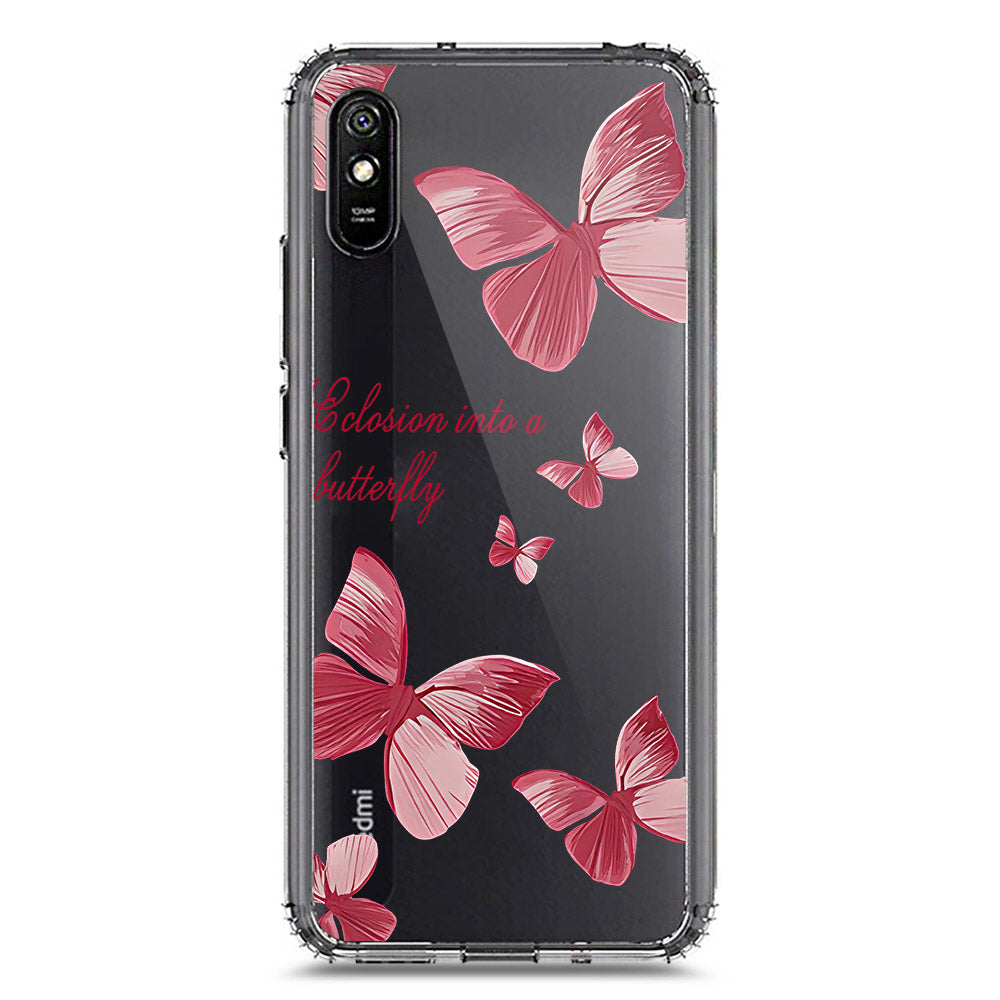 Xiaomi Redmi 9A Cover - O'Nation Butterfly Dreams Series 2 - Clear Phone Case - Soft Silicon Borders