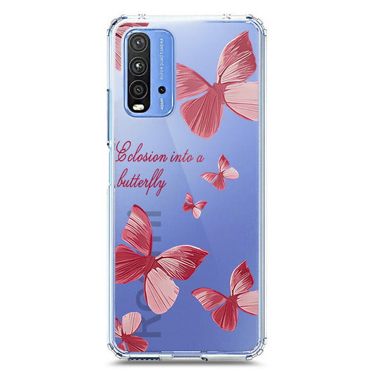 Xiaomi Poco M3 Cover - O'Nation Butterfly Dreams Series 2 - Clear Phone Case - Soft Silicon Borders