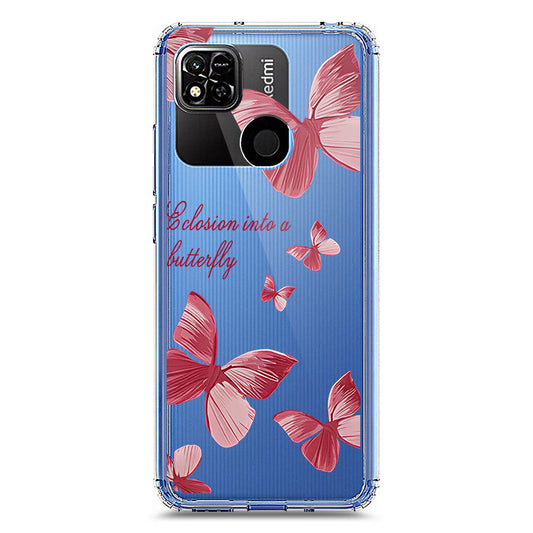 Xiaomi Redmi 9C Cover - O'Nation Butterfly Dreams Series 2 - Clear Phone Case - Soft Silicon Borders
