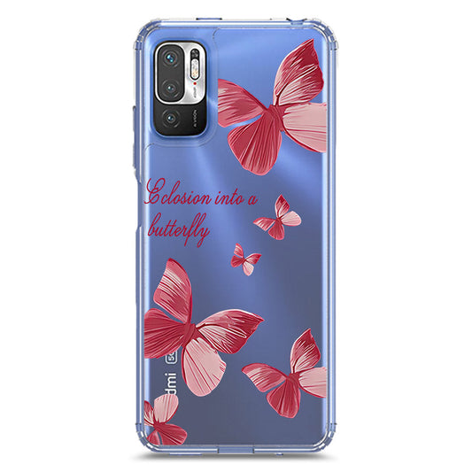 Xiaomi Redmi Note 10 5G Cover - O'Nation Butterfly Dreams Series 2 - Clear Phone Case - Soft Silicon Borders