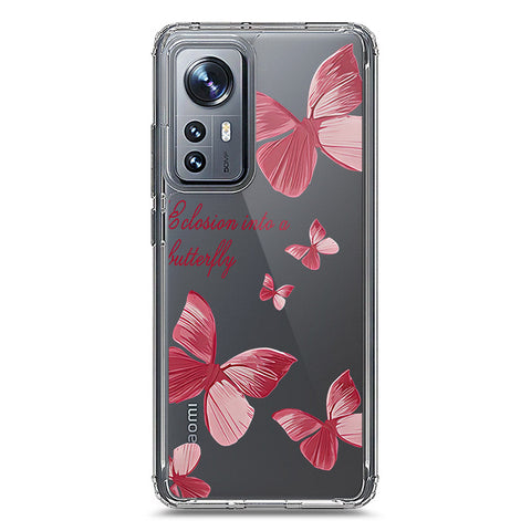 Xiaomi 12S Cover - O'Nation Butterfly Dreams Series 2 - Clear Phone Case - Soft Silicon Borders