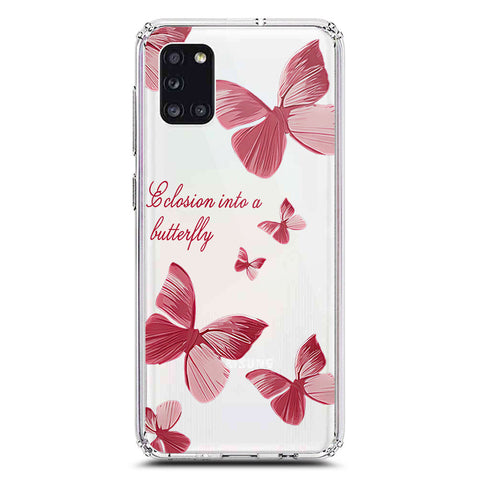 Samsung Galaxy A31 Cover - O'Nation Butterfly Dreams Series 2 - Clear Phone Case - Soft Silicon Borders