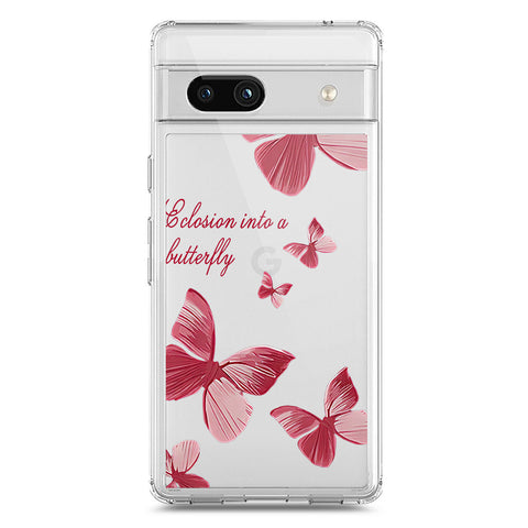 Google Pixel 7a Cover - O'Nation Butterfly Dreams Series 2 - Clear Phone Case - Soft Silicon Borders