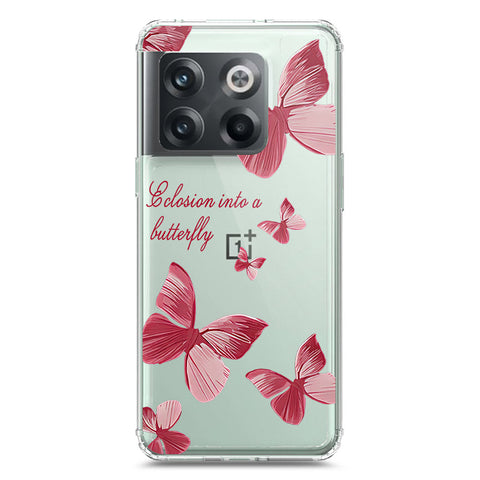 OnePlus 10T Cover - O'Nation Butterfly Dreams Series 2 - Clear Phone Case - Soft Silicon Borders