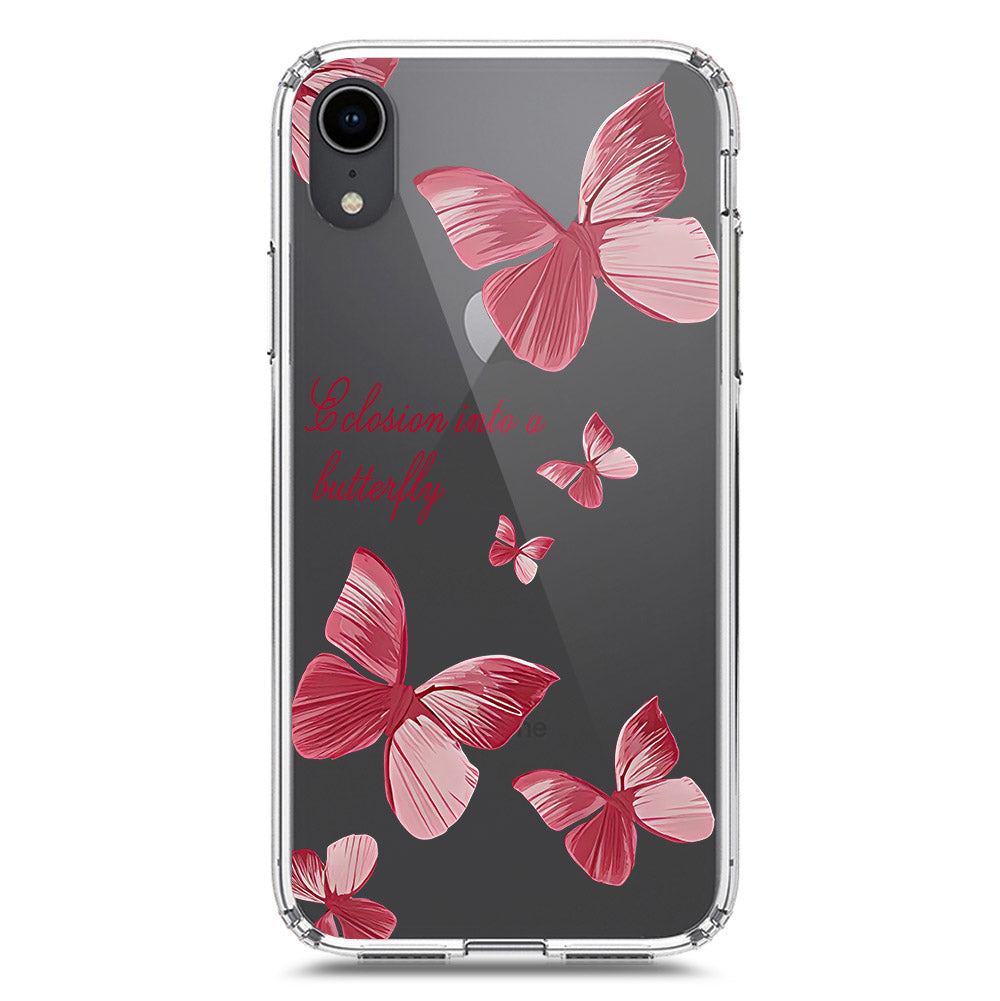 iPhone XR Cover - O'Nation Butterfly Dreams Series 2 - Clear Phone Case - Soft Silicon Borders