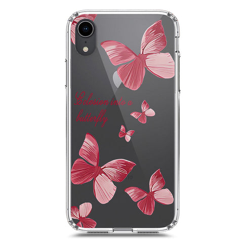 iPhone XR Cover - O'Nation Butterfly Dreams Series 2 - Clear Phone Case - Soft Silicon Borders
