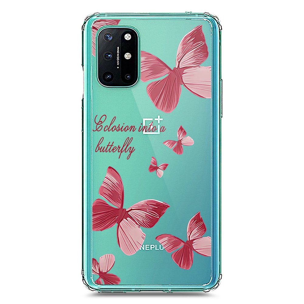 OnePlus 8T Cover - O'Nation Butterfly Dreams Series 2 - Clear Phone Case - Soft Silicon Borders
