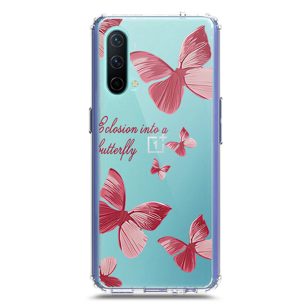 OnePlus Nord CE 5G Cover - O'Nation Butterfly Dreams Series 2 - Clear Phone Case - Soft Silicon Borders