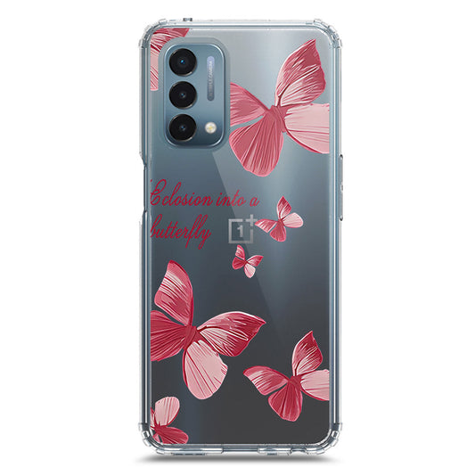 OnePlus Nord N200 5G Cover - O'Nation Butterfly Dreams Series 2 - Clear Phone Case - Soft Silicon Borders
