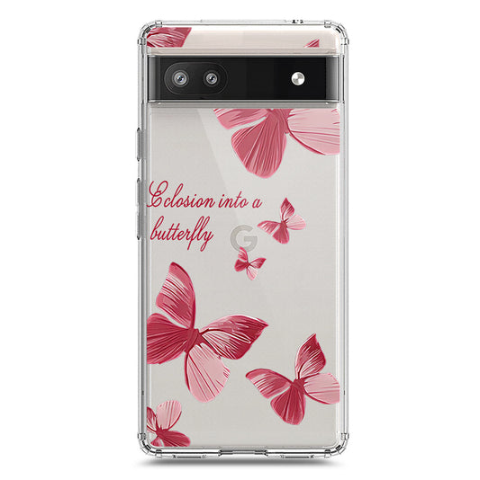 Google Pixel 6a Cover - O'Nation Butterfly Dreams Series 2 - Clear Phone Case - Soft Silicon Borders