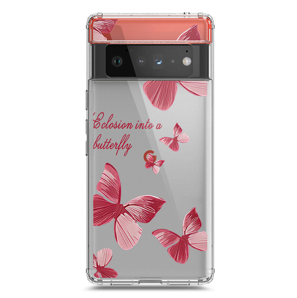 Google Pixel 6 Pro Cover - O'Nation Butterfly Dreams Series 2 - Clear Phone Case - Soft Silicon Borders