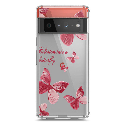 Google Pixel 6 Pro Cover - O'Nation Butterfly Dreams Series 2 - Clear Phone Case - Soft Silicon Borders