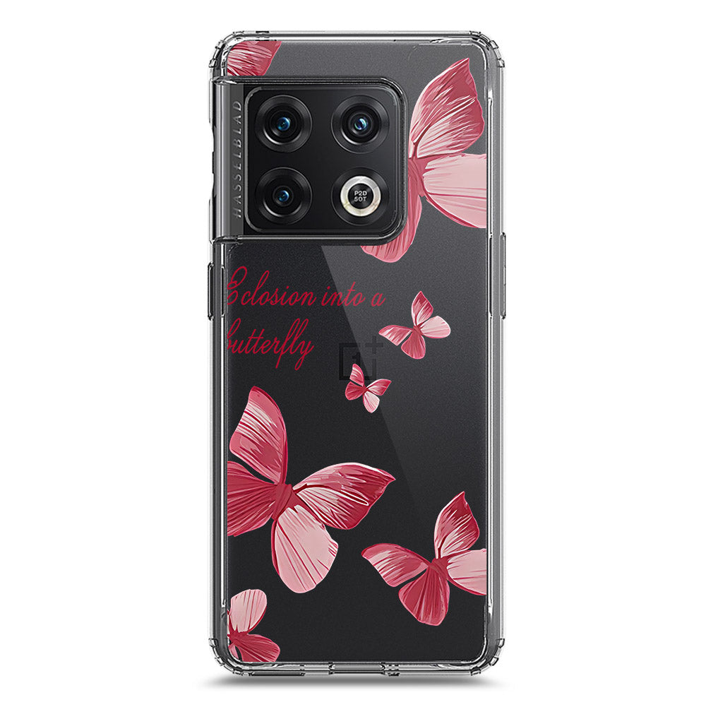 OnePlus 10 Pro Cover - O'Nation Butterfly Dreams Series 2 - Clear Phone Case - Soft Silicon Borders