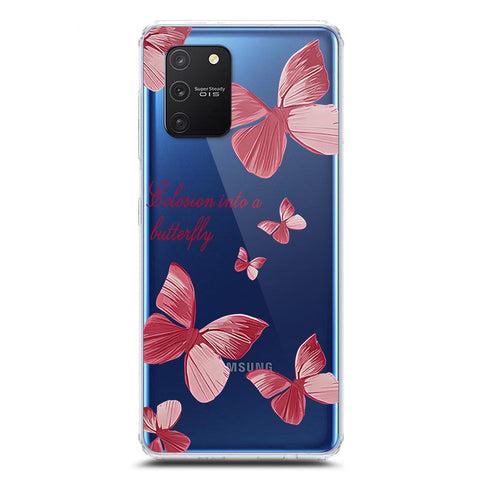 Samsung Galaxy M80s Cover - O'Nation Butterfly Dreams Series 2 - Clear Phone Case - Soft Silicon Borders