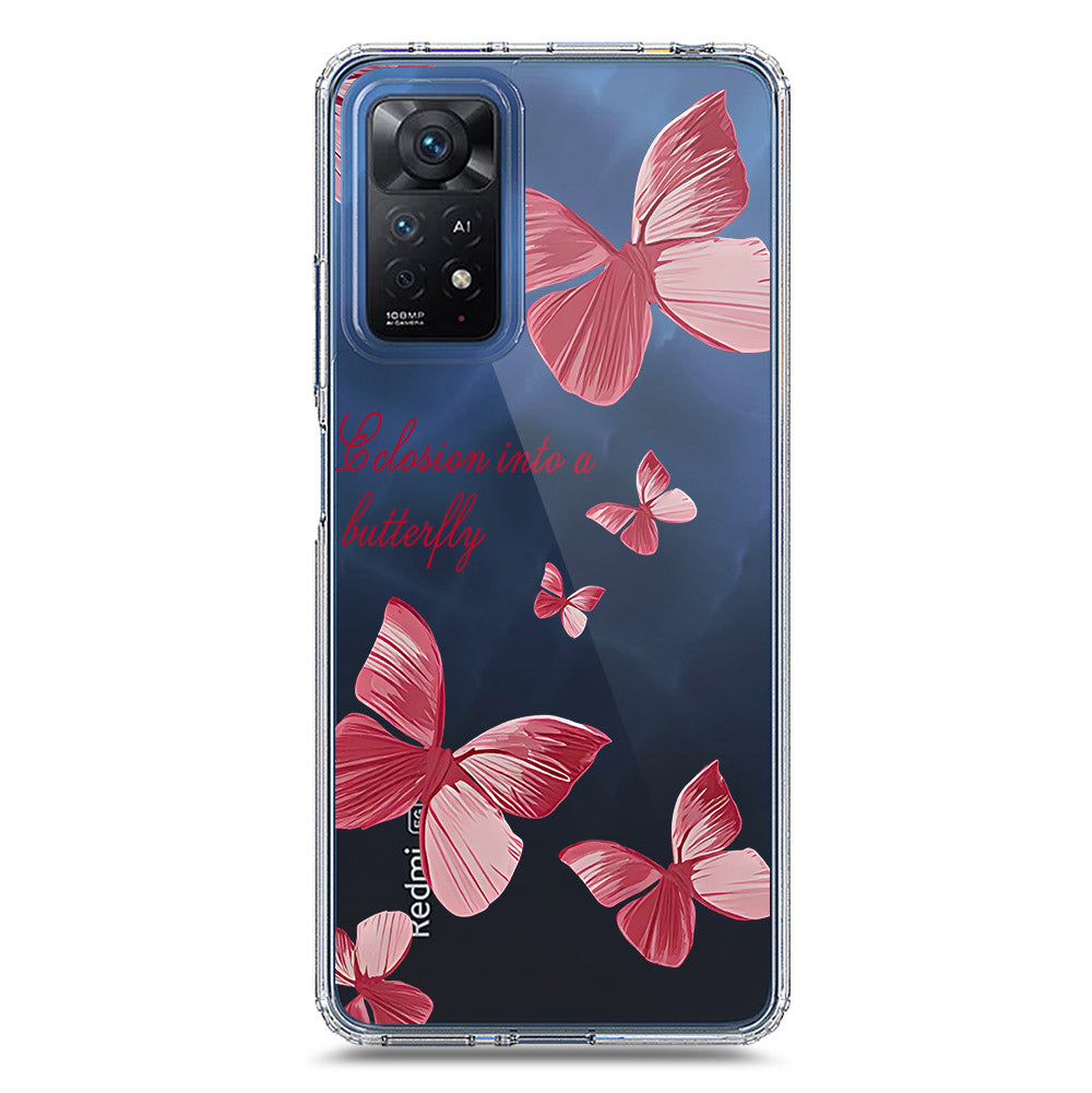 Xiaomi Redmi Note 11E Pro Cover - O'Nation Butterfly Dreams Series 2 - Clear Phone Case - Soft Silicon Borders
