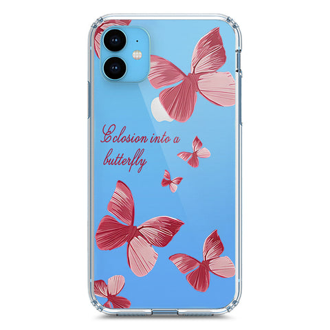 iPhone 11 Cover - O'Nation Butterfly Dreams Series 2 - Clear Phone Case - Soft Silicon Borders