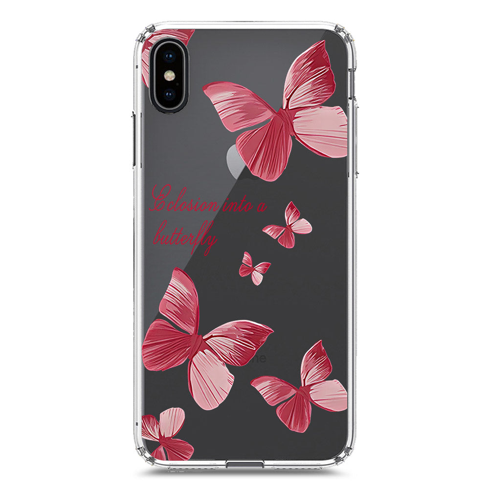 iPhone XS Max Cover - O'Nation Butterfly Dreams Series 2 - Clear Phone Case - Soft Silicon Borders