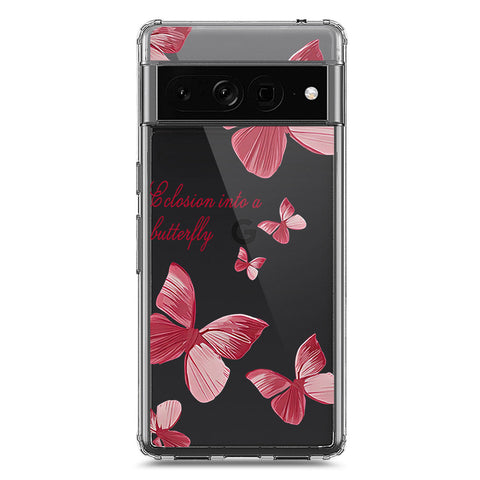 Google Pixel 7 Pro Cover - O'Nation Butterfly Dreams Series 2 - Clear Phone Case - Soft Silicon Borders