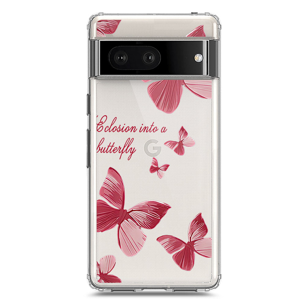 Google Pixel 7 Cover - O'Nation Butterfly Dreams Series 2 - Clear Phone Case - Soft Silicon Borders
