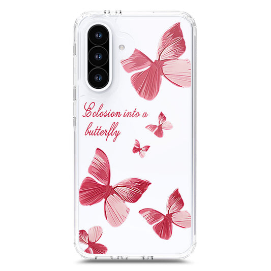 Samsung Galaxy A17 Cover - O'Nation Butterfly Dreams Series 2 - Clear Phone Case - Soft Silicon Borders
