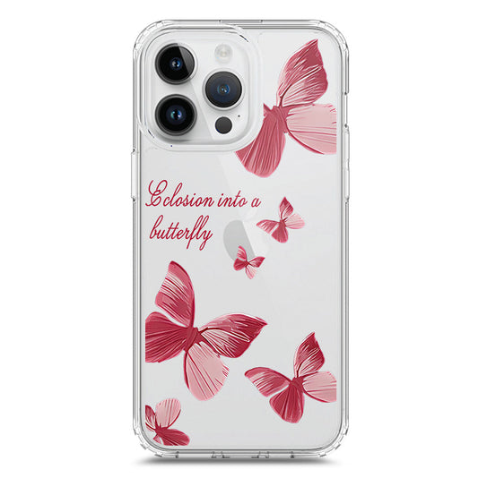 iPhone 15 Pro Cover - O'Nation Butterfly Dreams Series 2 - Clear Phone Case - Soft Silicon Borders