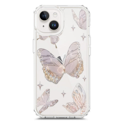 iPhone 15 Plus Cover - O'Nation Butterfly Dreams Series 2 - Clear Phone Case - Soft Silicon Borders